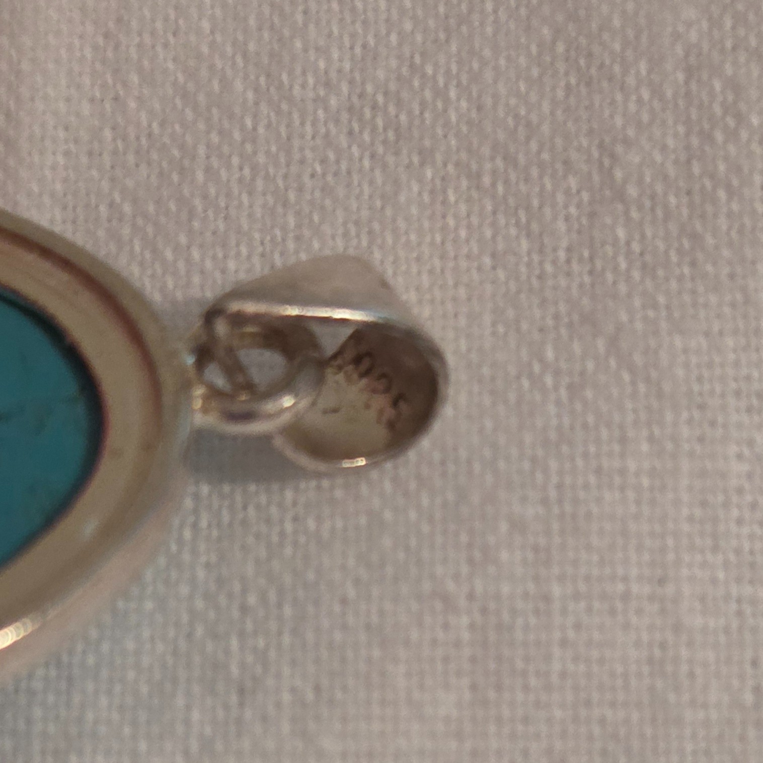 VTG CI Caspian International 925 Sterling Silver Genuine Turquoise Pendant QVC