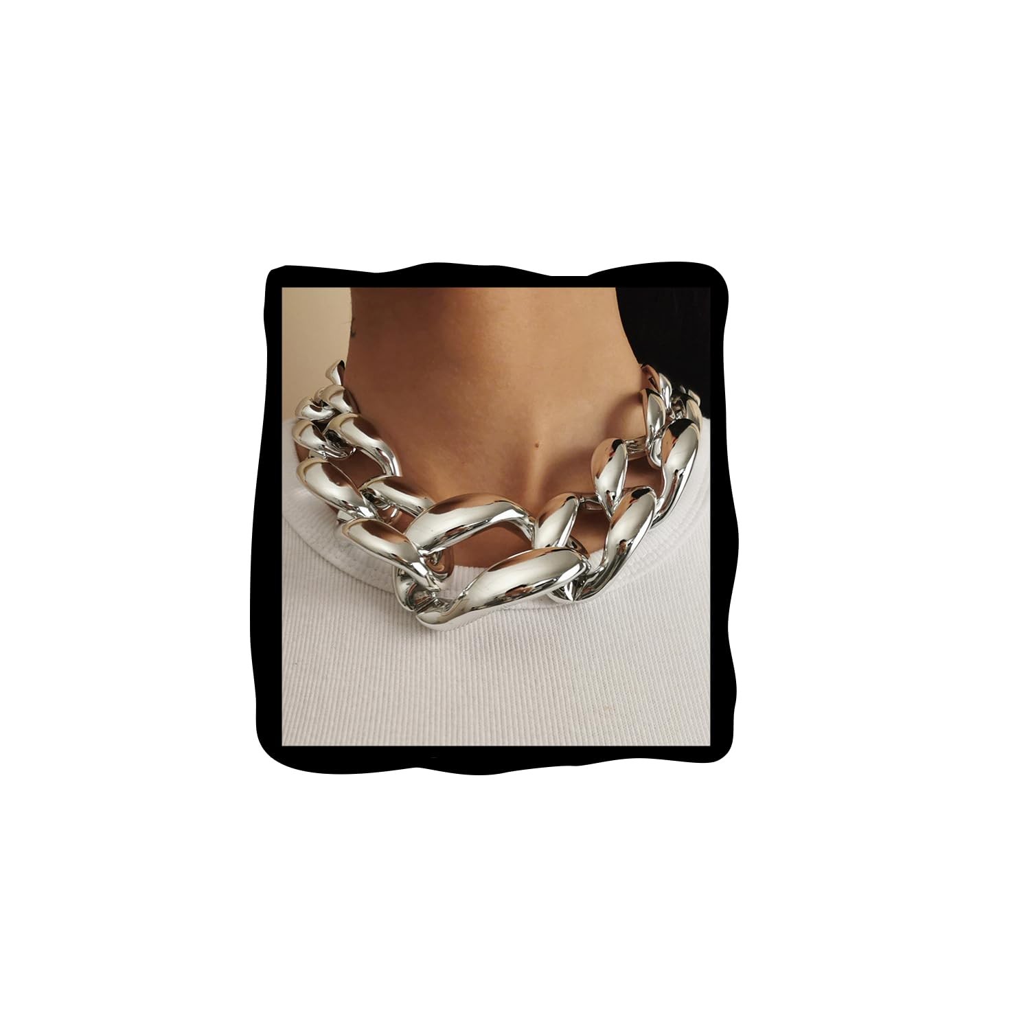 Gothic Plastic Necklaces for Statement Toggle Bar Clasp Necklaces Boho Chunky…