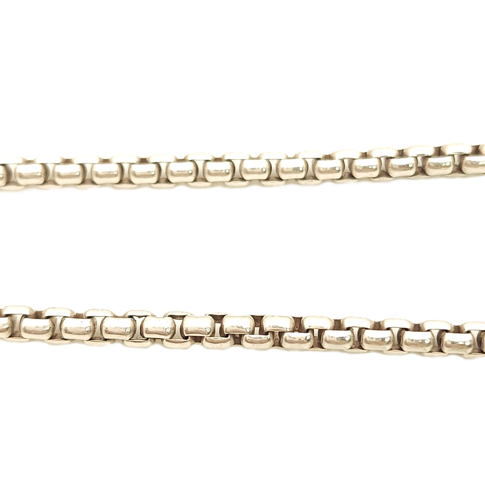 Sterling Silver Rounded Box Chain with 1911-D German Empire 3 Mark Pendant- 