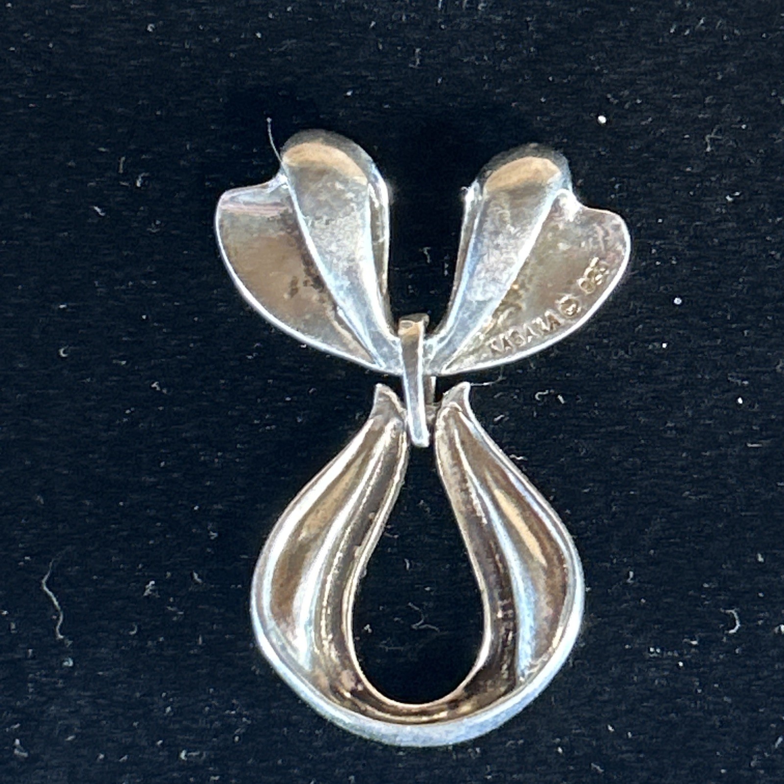 KABANA RIBBON BOW PENDANT/ENHANCER IN STERLING SILVER 925