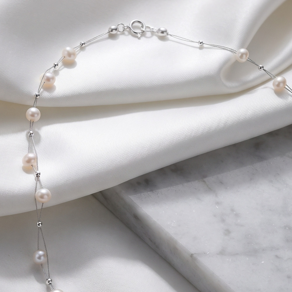 16″ Double Strand Cultured Freshwater Pearl Necklace