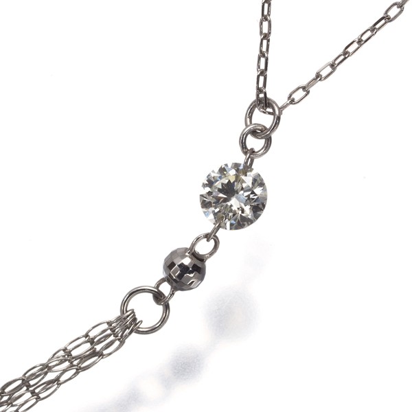 Diamond 0.20ct Solitaire Fringe Y-drop Necklace 850 Platinum