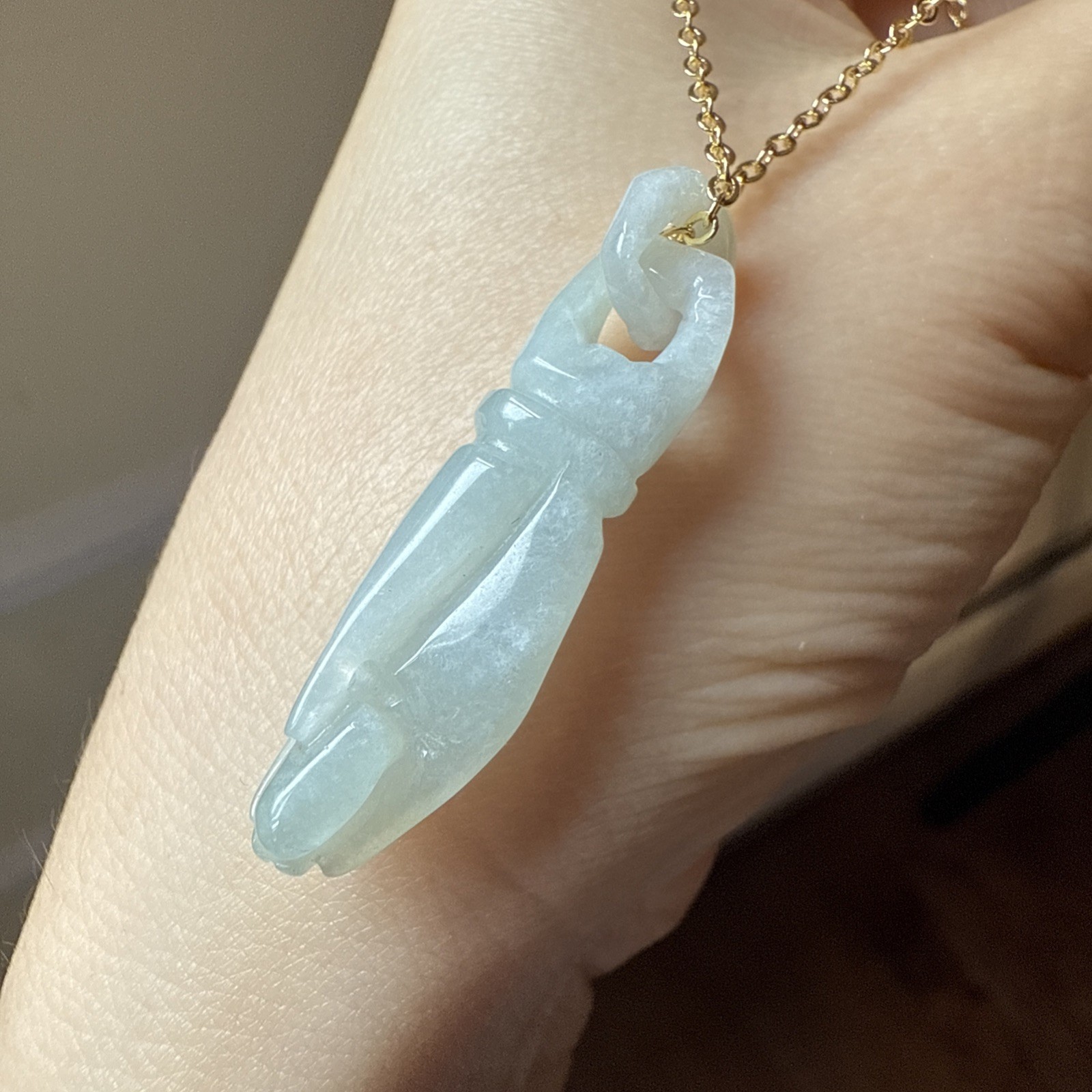 純天然翡翠A貨 untreated Myanmar Burma Grade A Jadeite 純手工雕吊環佛手 水頭足 Buddha Hand