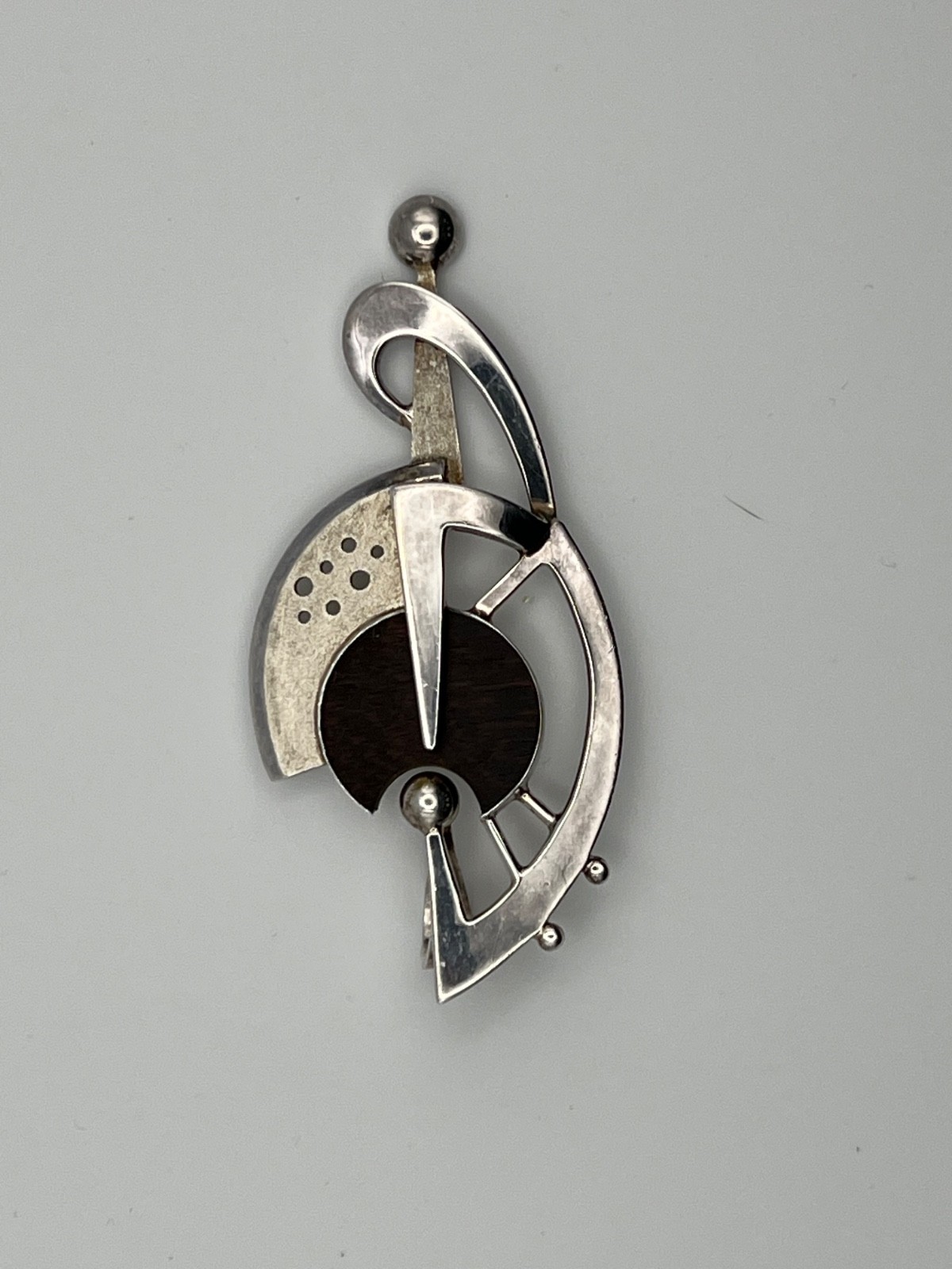 Daniel Gutierrez Taxco Mexico Sterling Silver Modernist Pendant