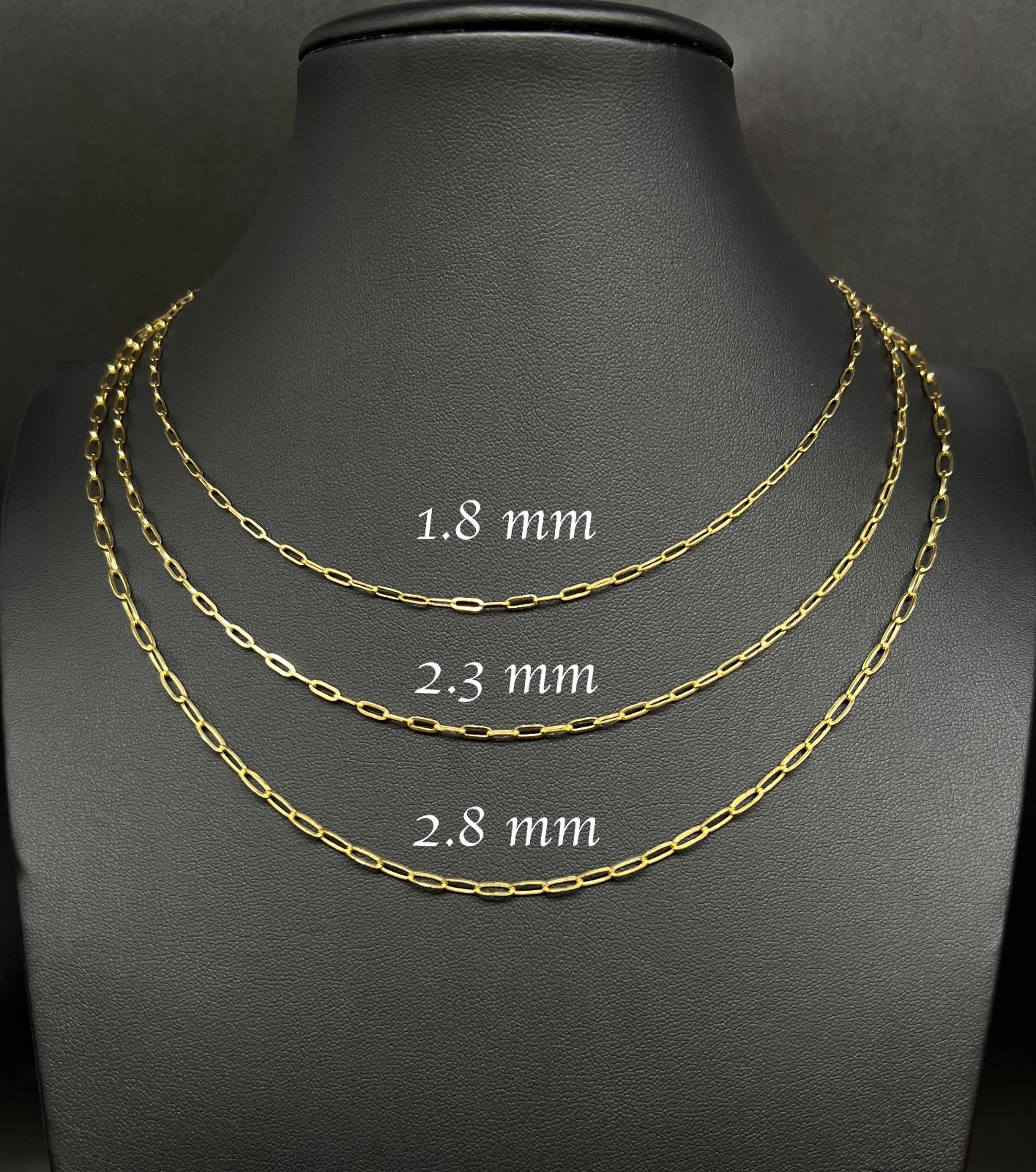 14k Real Gold Paperclips Necklace, 14k paperclip chain, 14k dainty Necklace
