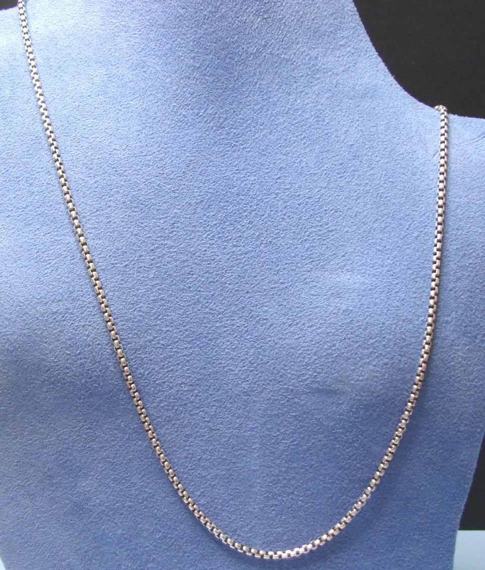 David Yurman Sterling Silver Box Chain Necklace 22″ 2.75 mm