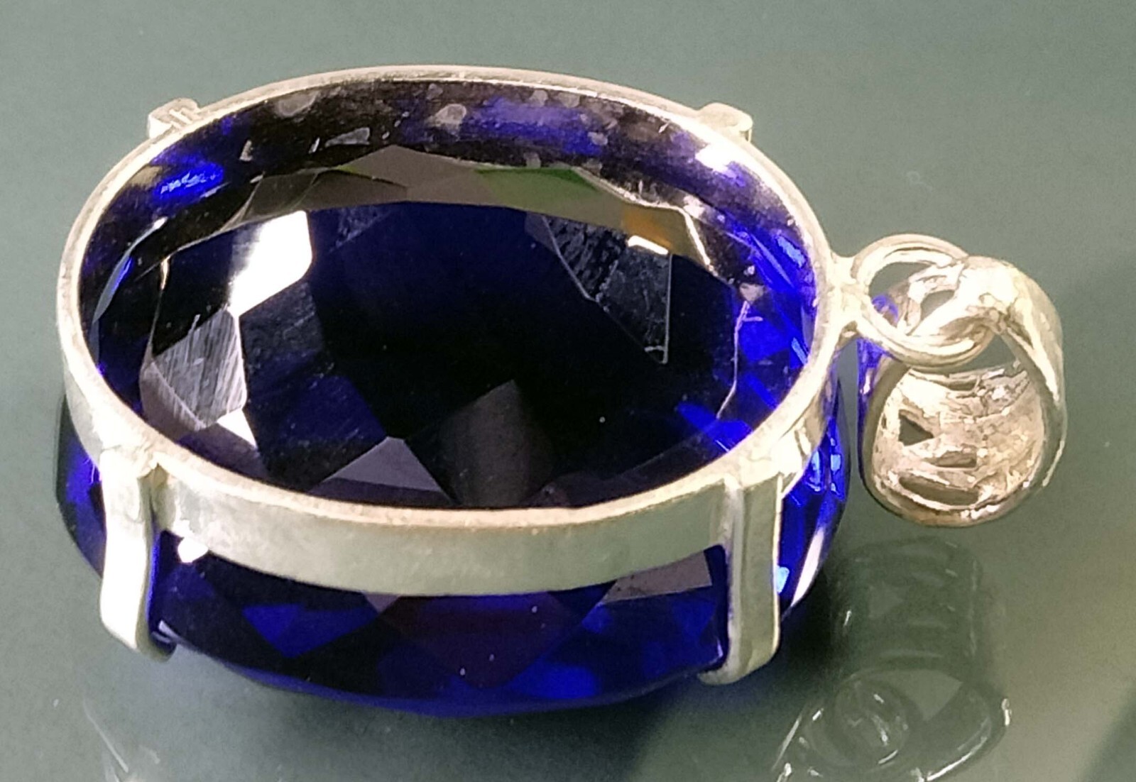 Royal Blue Topaz Oval Cut 115.25 Ct Pendant EGL Certified Natural Gemstone PD011