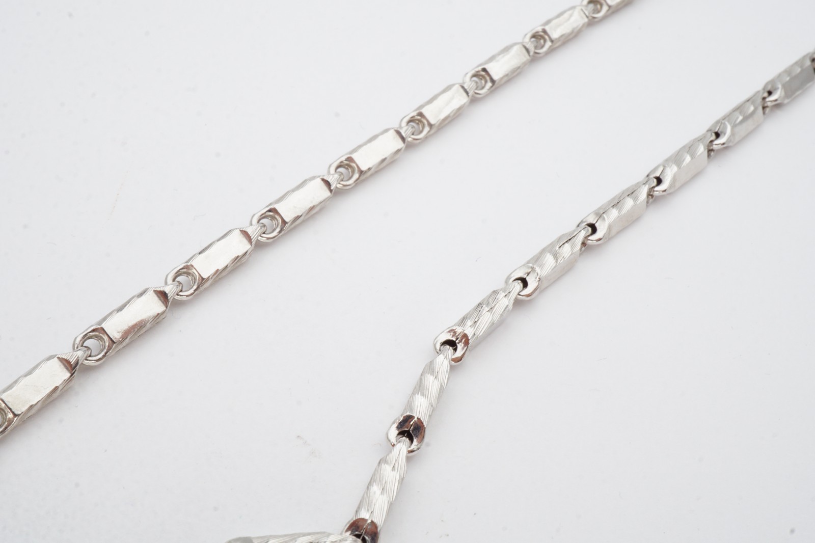 Sterling Silver 925 Bar Link Necklace 30″ 3.7mm