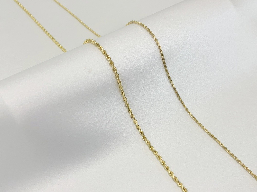 10K Yellow Gold 1.5mm-10mm Diamond Cut Rope Chain Necklace Mens Women 18″- 28″