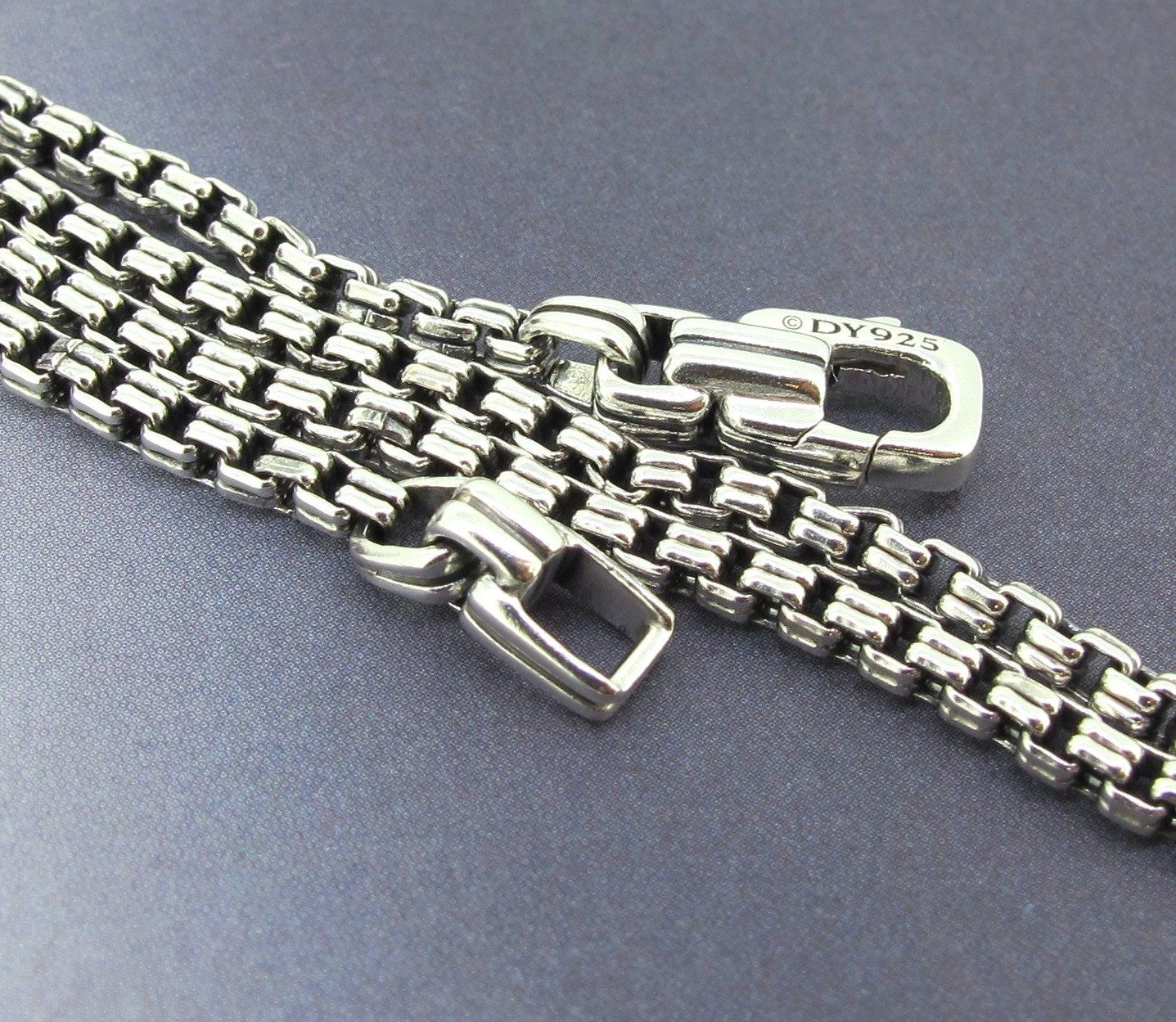 David Yurman 925 Sterling Silver 2.5mm Box Link Chain 20 in