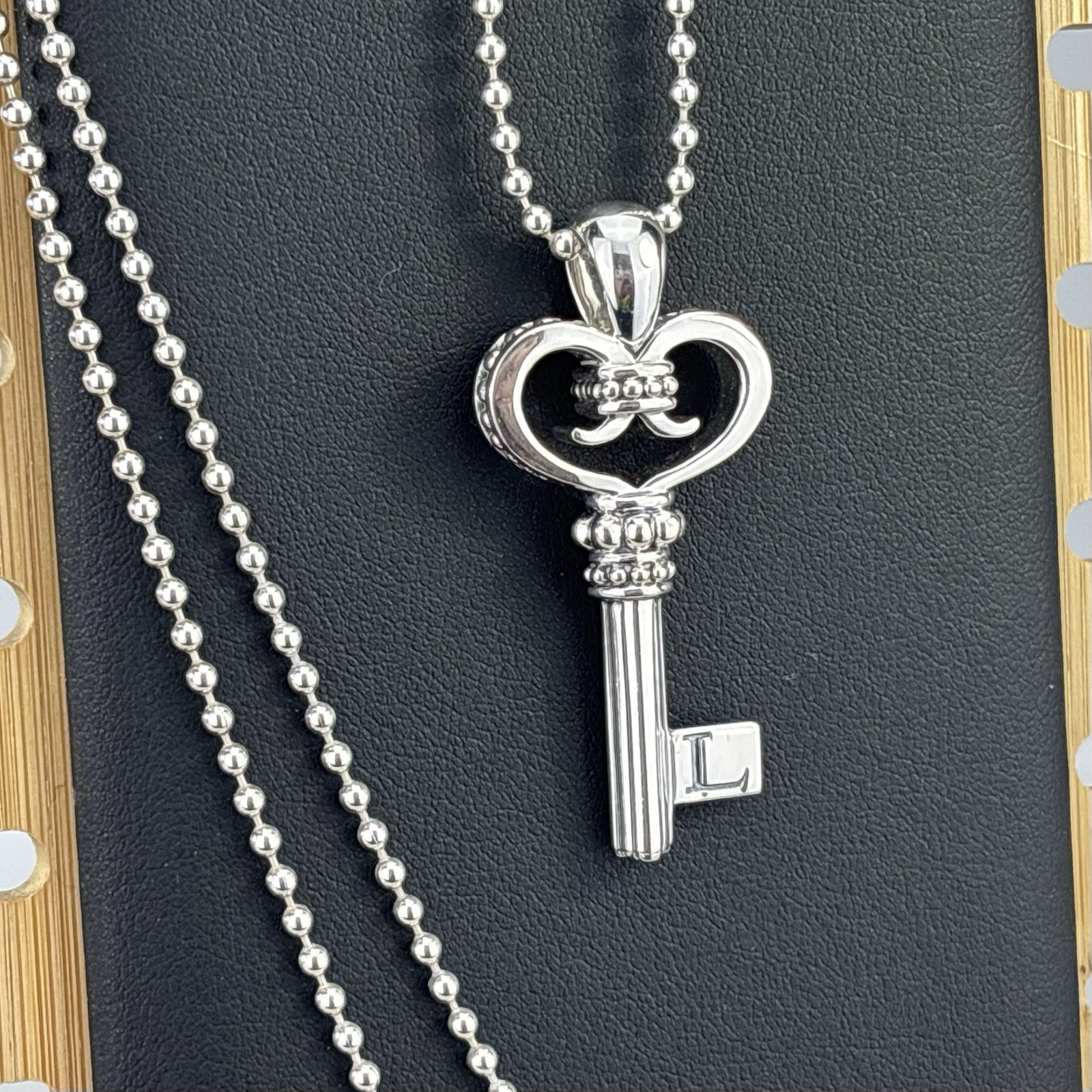LAGOS Sterling Silver Caviar Key Pendant