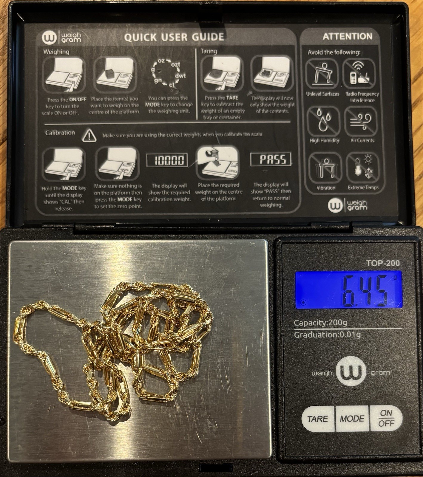 18k real gold Milano Rope Chain