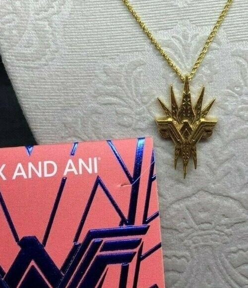 Alex and Ani Necklace Wonder Woman 14K Gold/Sterling Silver Spike Pendant $158