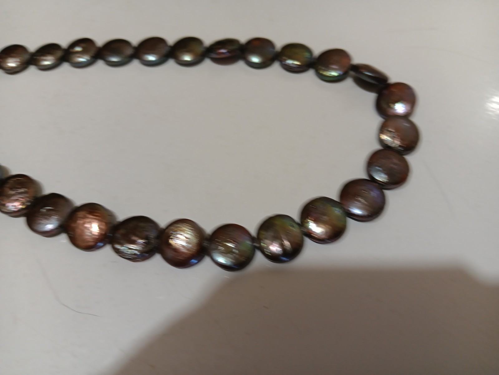Honora Baroque Disc Iridescent Freshwater Pearl Necklace 18 K