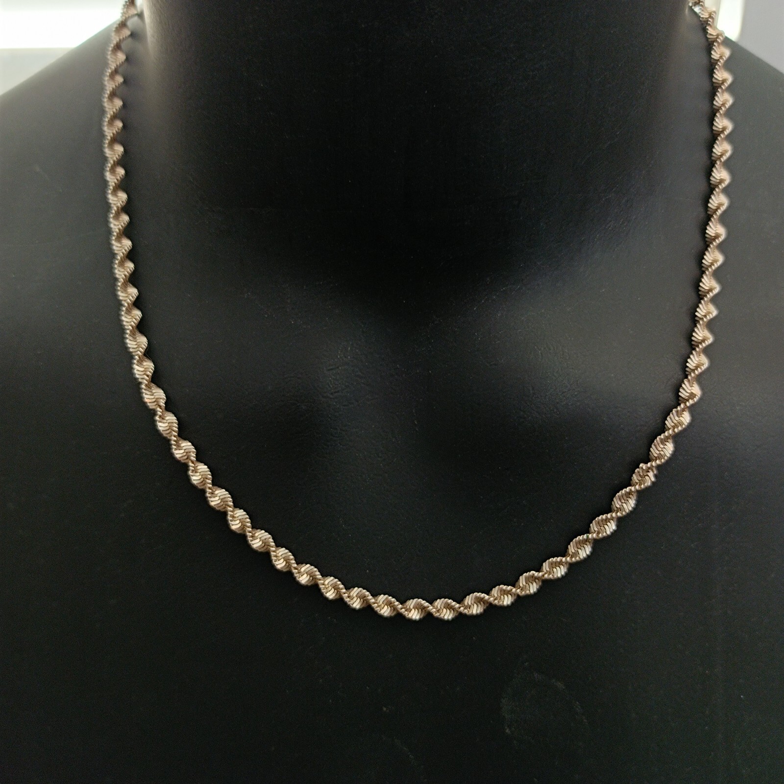 Vintage Sterling Silver Chain Necklace Italy Thick Twisted Rope Men’s Women Gift