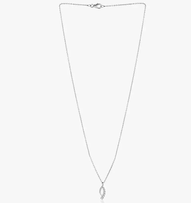 Natural Diamond 14K White Gold Pendant That Shows About Your Personality Louder
