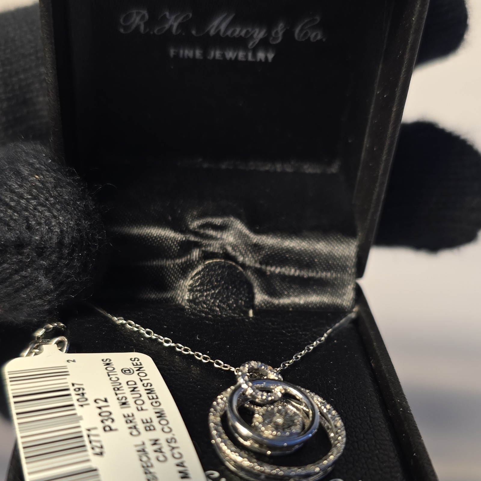 Diamond Pendant Necklace 1/10 Ctw Sterling Silver_ Macy’s