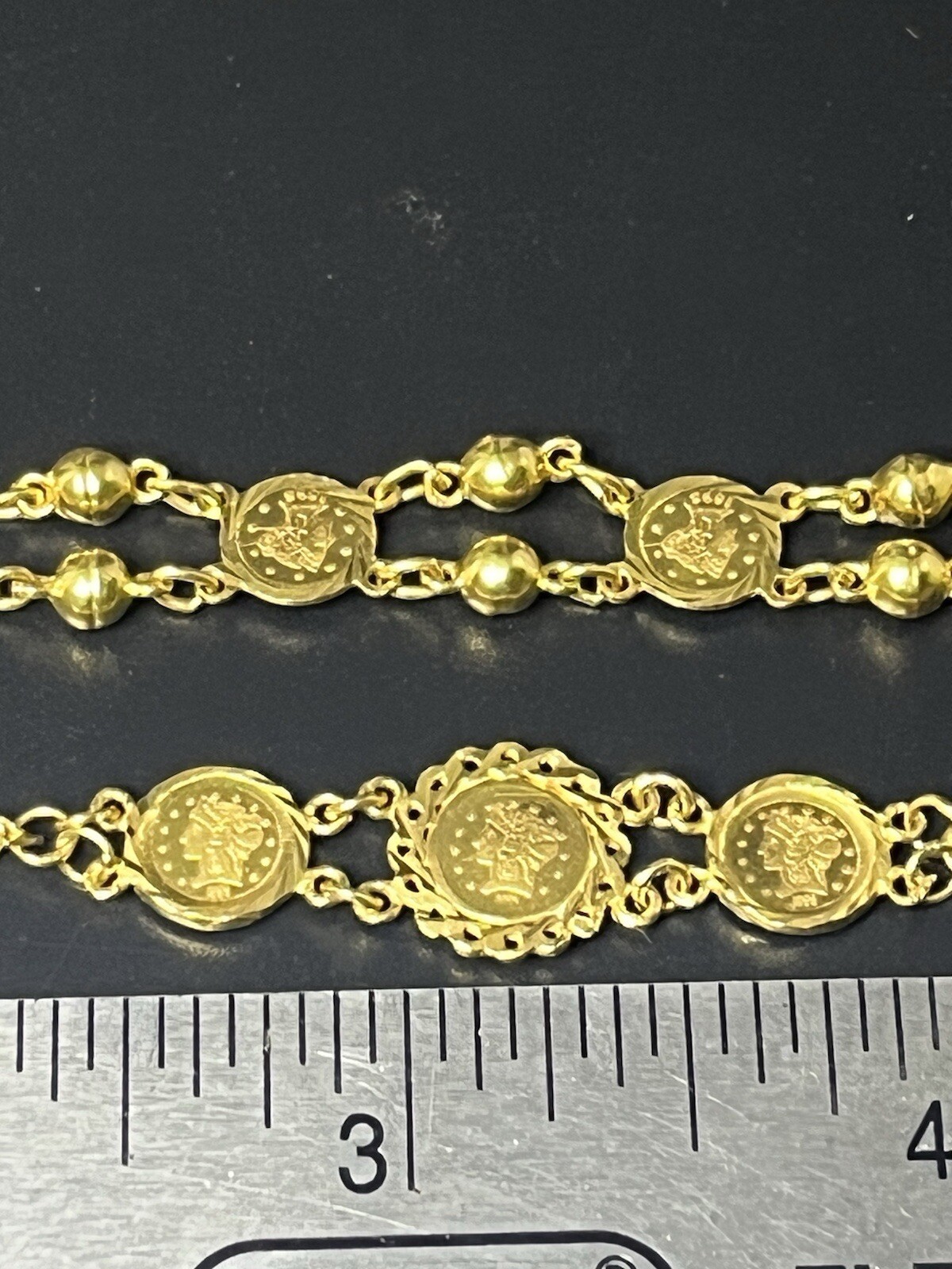 22K solid gold 916 Saudi gold necklace bracelet set