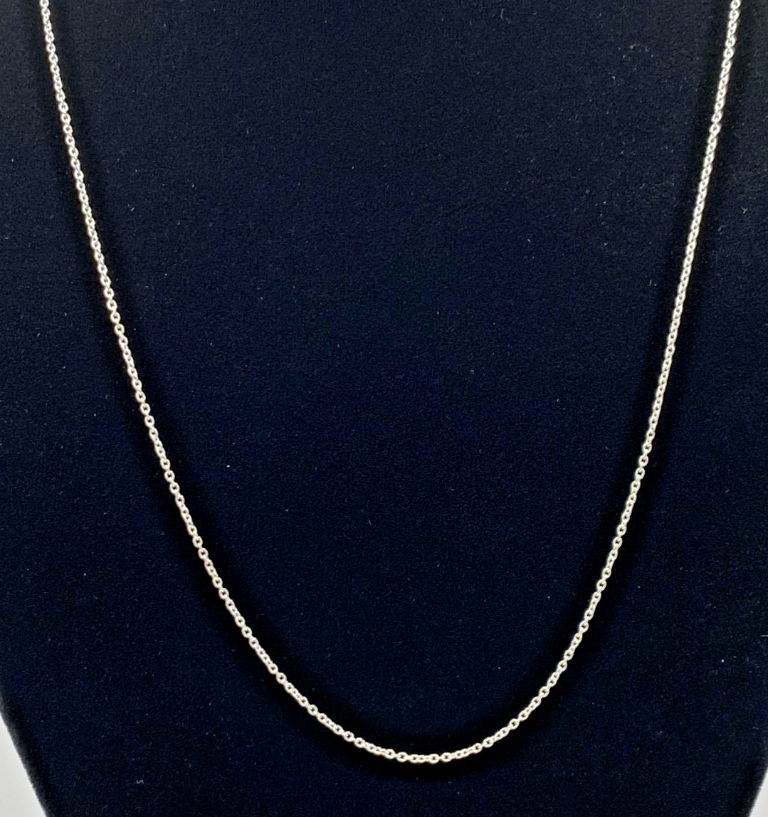 24 in Sterling Silver Chain ITALY Round Link Lobster Clasp NWT Gift Box