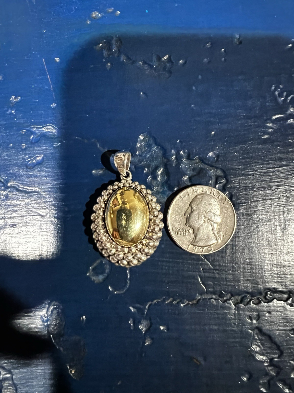 Lagos Caviar 925 Sterling Silver and 750/18k Gold Pendant 10g