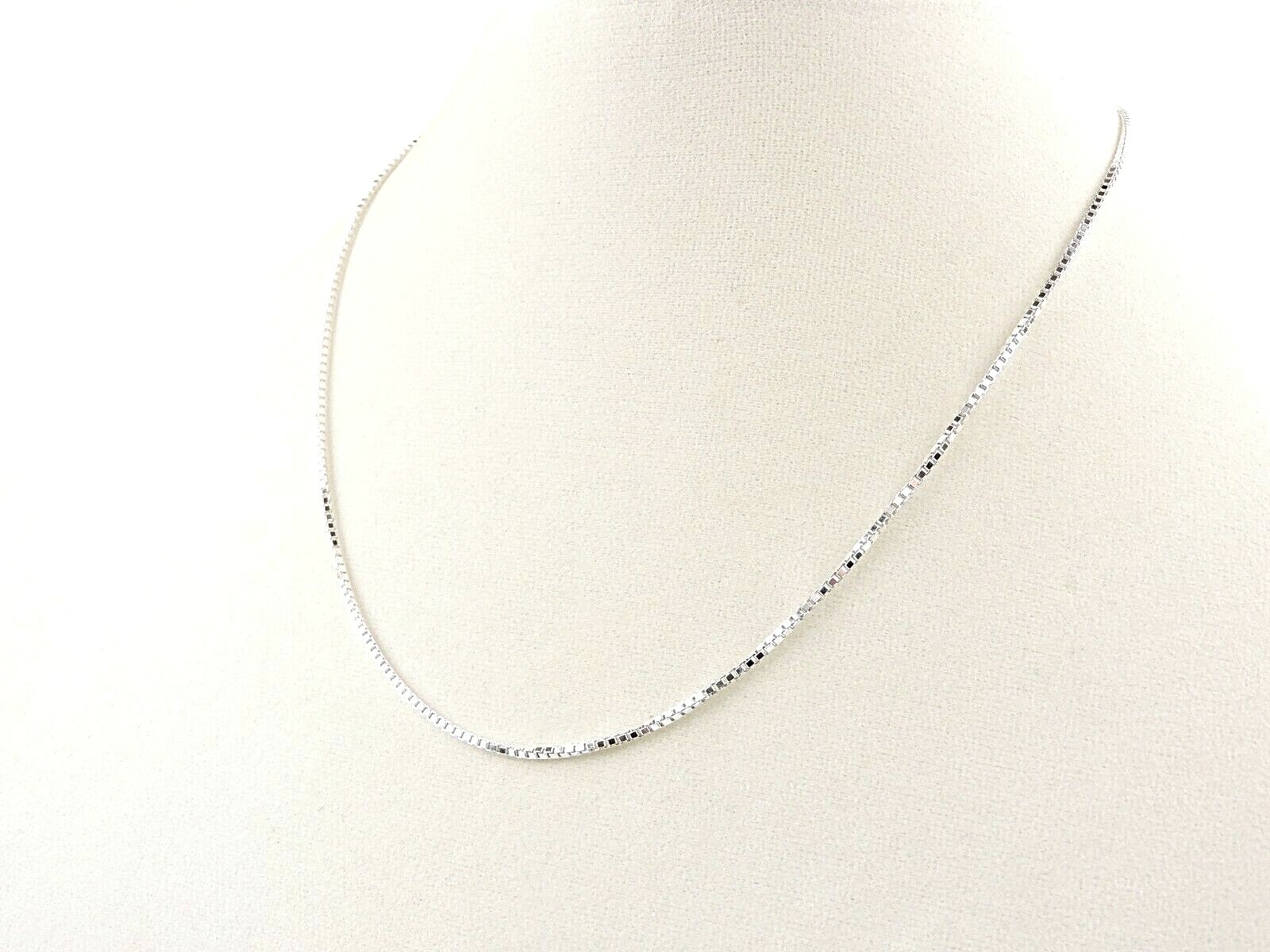 Sterling Silver 1.6 mm Box Chain Necklace 16″ – 30″ – Free Gift Packaging