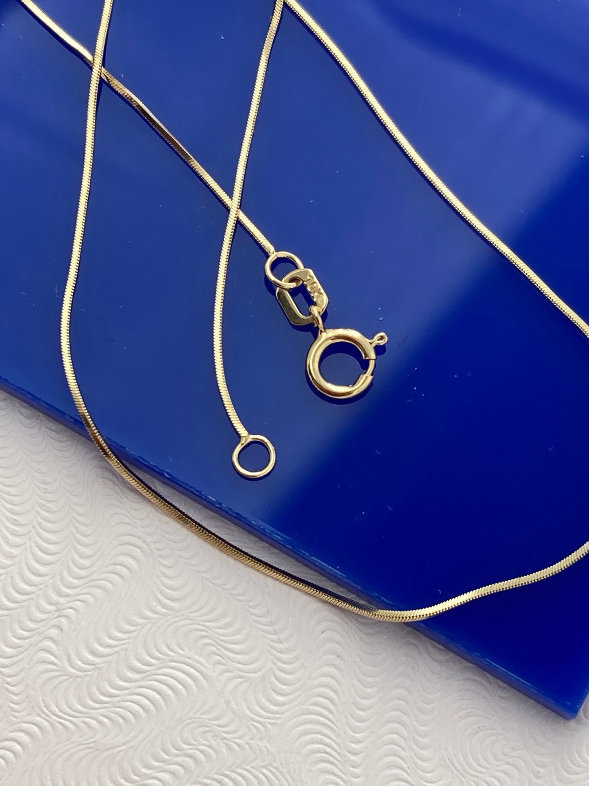 solid 10k gold snake necklace chain 3 thickness to choose real 10kt gold