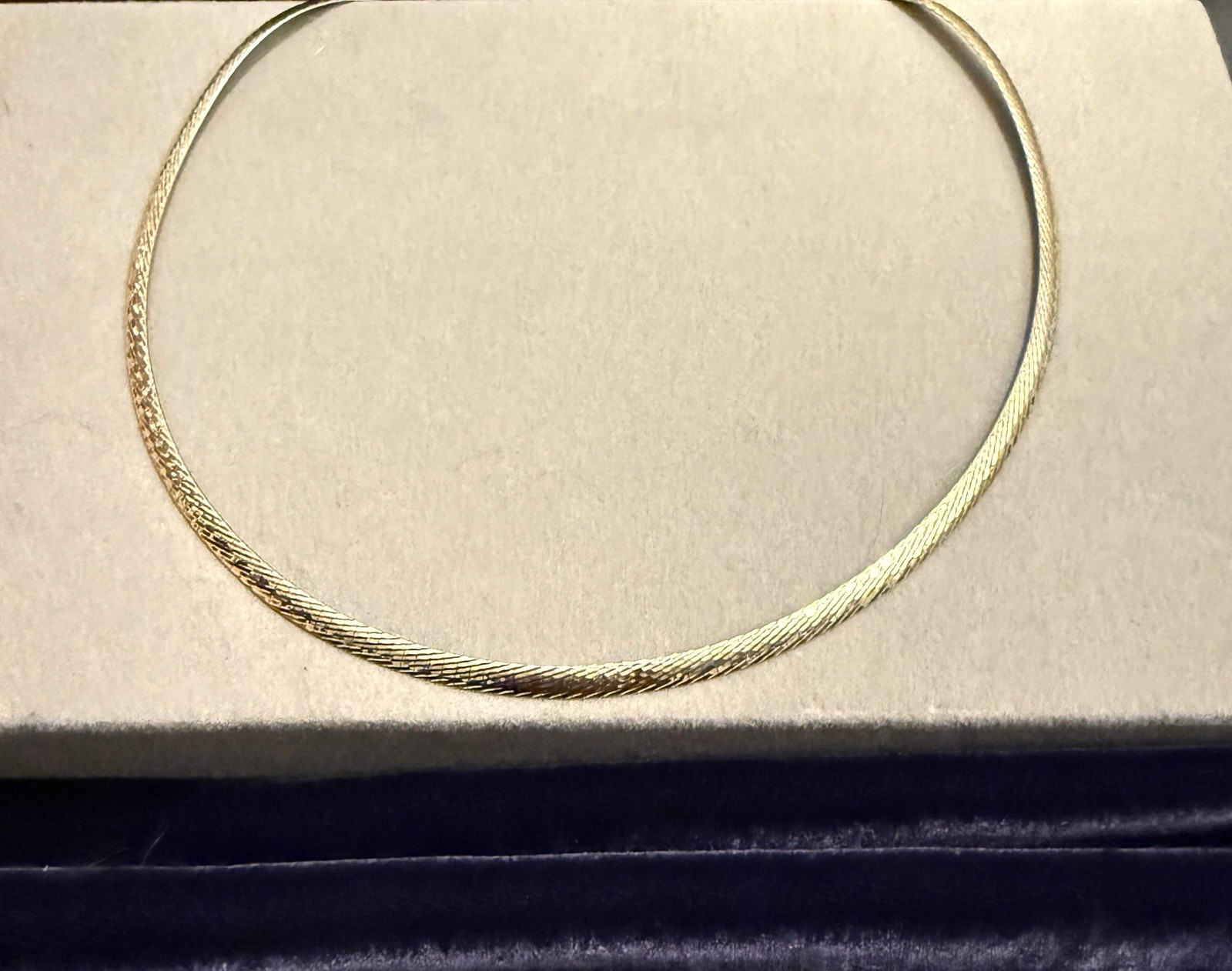 Vintage Omega Reversible 14 K Yellow/White Gold Necklace 18 In Approximately 18G