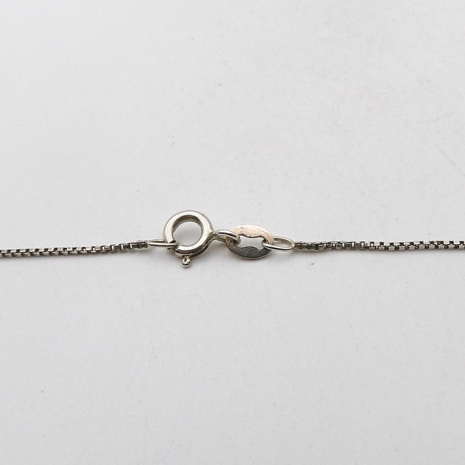 Sterling Silver Venetian Box Link Pendant Chain Necklace 21in 1mm