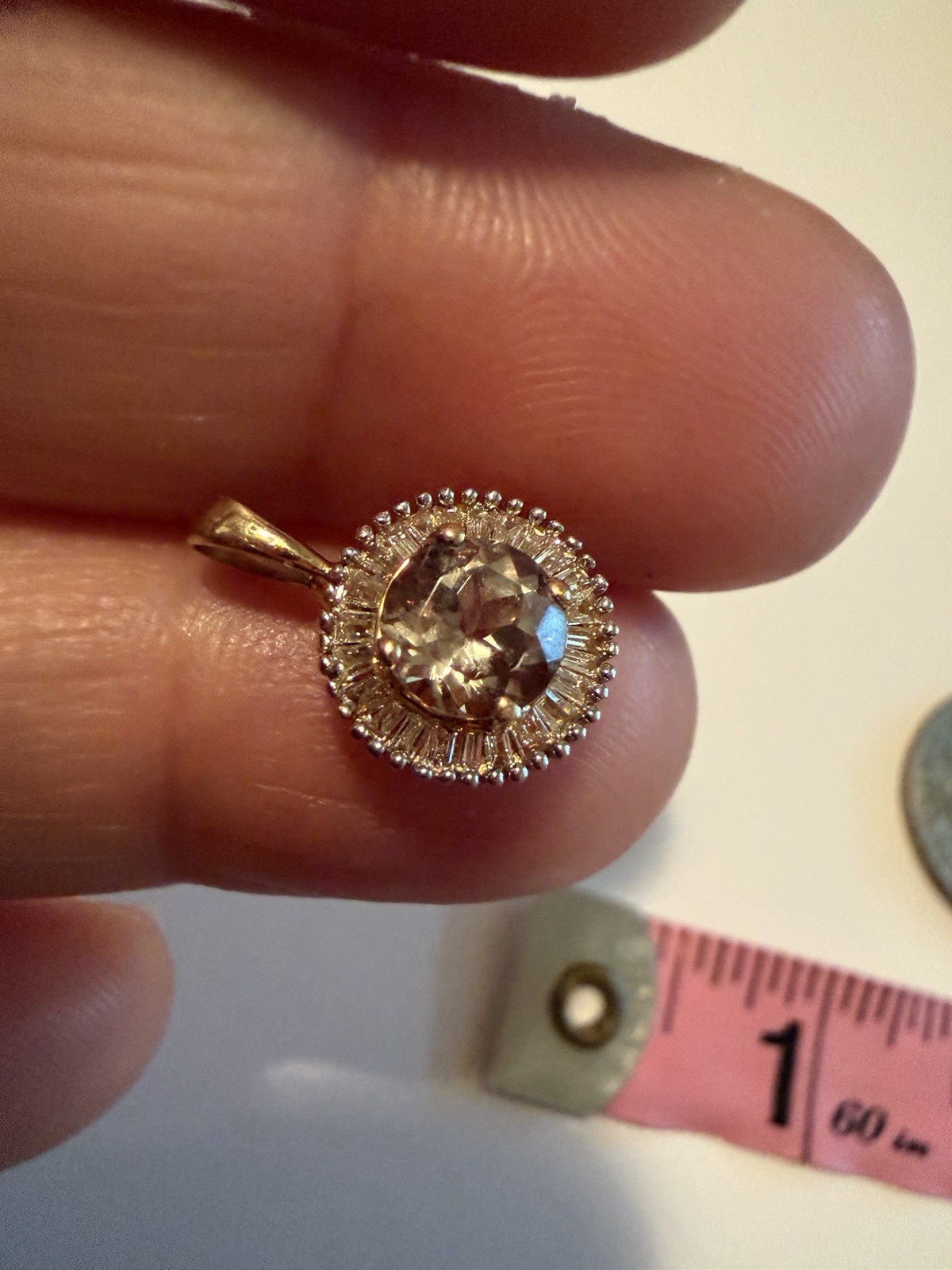 Iliana 18k Yellow Gold AAA Turkizite 1ctw Diamond (0.20 CTs) Pendant
