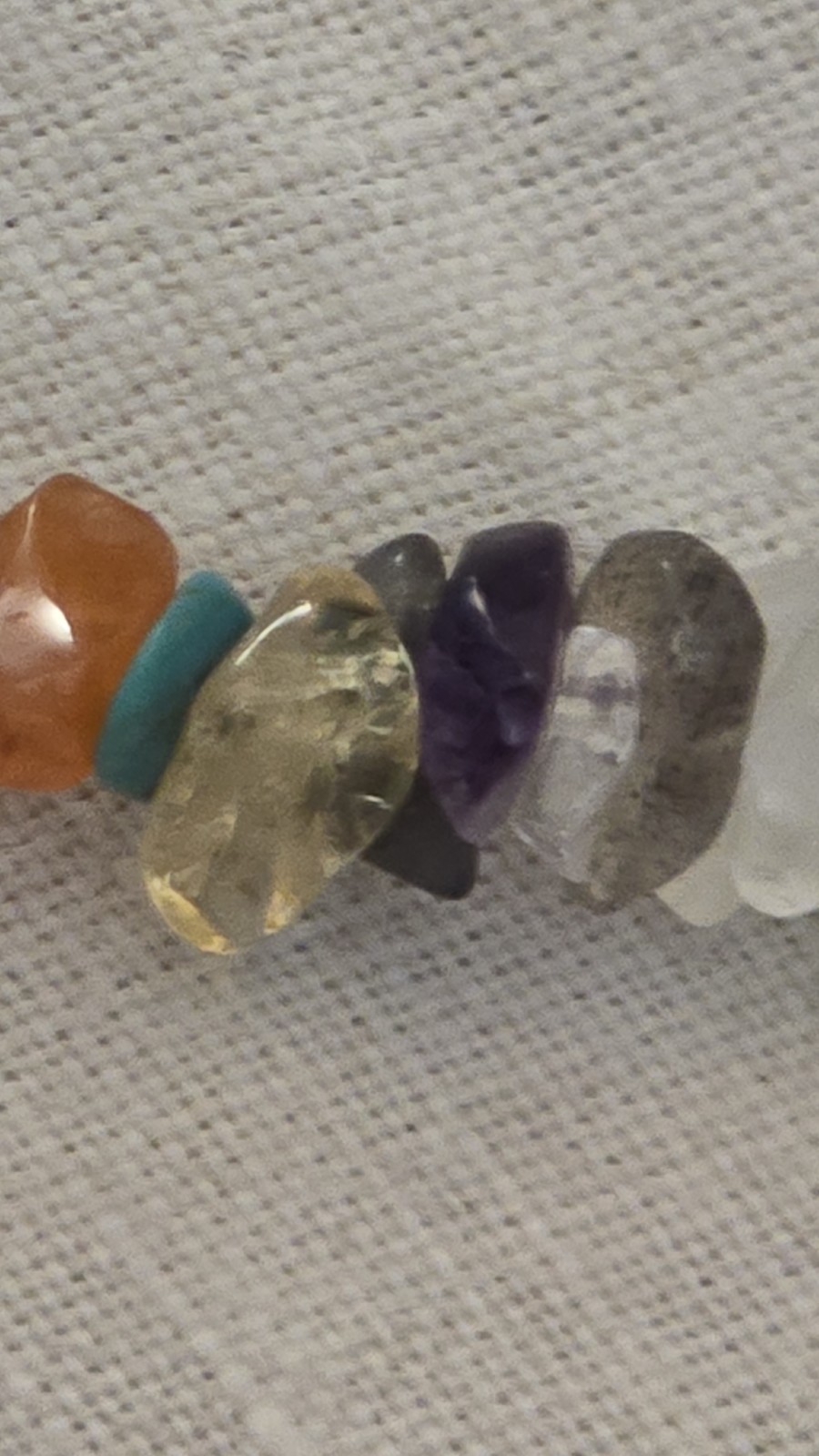 925 SI INDIA SEMIPRECIOUS MULTICOLORED GEMSTONE NECLACE 1980s/90s
