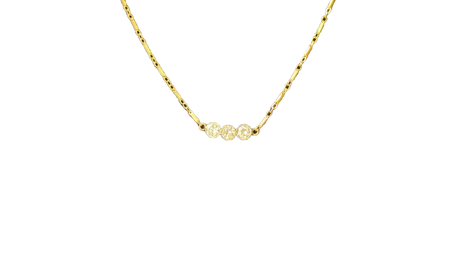 Diamond Station Necklace 14k
