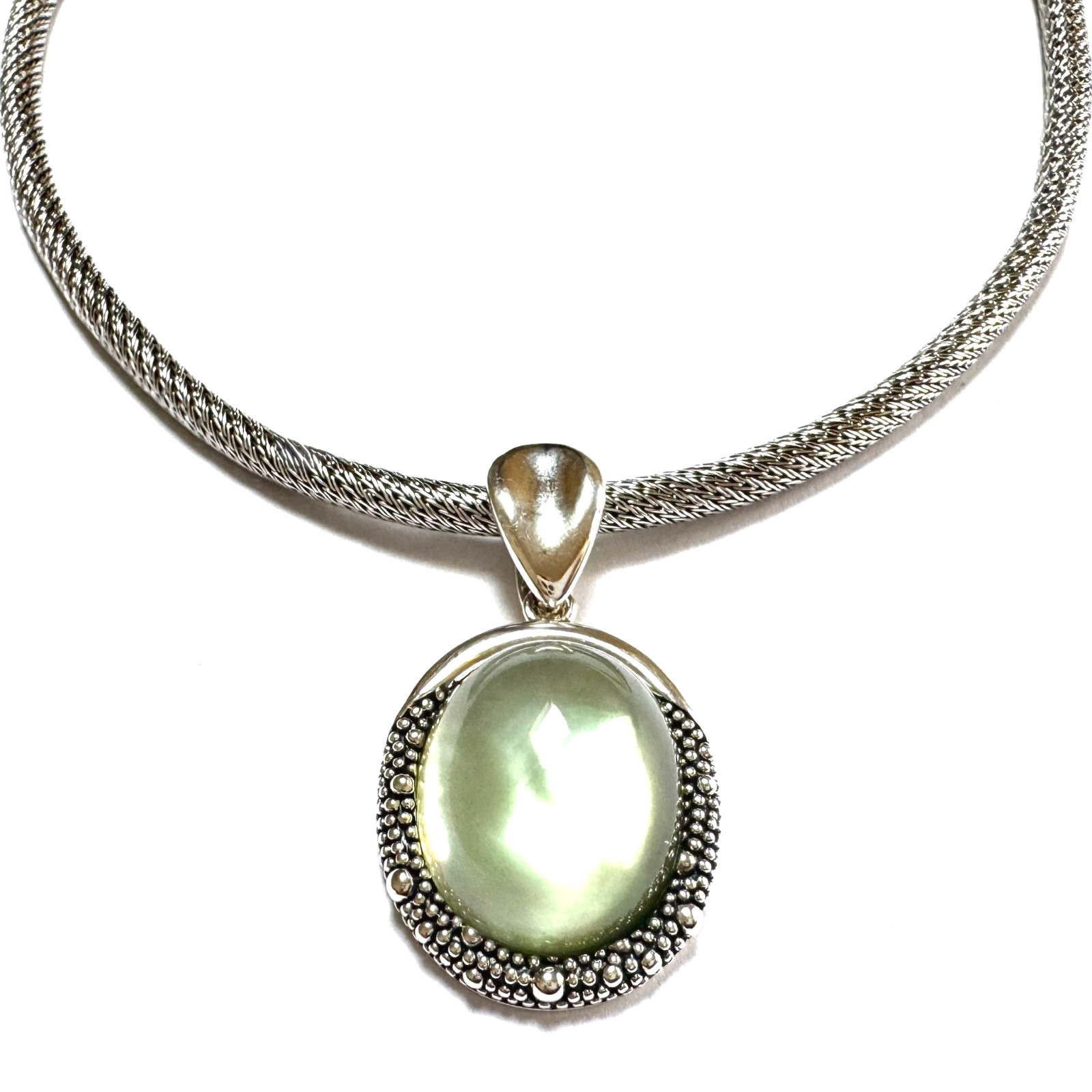 MICHAEL DAWKINS Necklace ONLY 4.5mm Sterling Silver 17.5” Mesh VERY GOOD COND