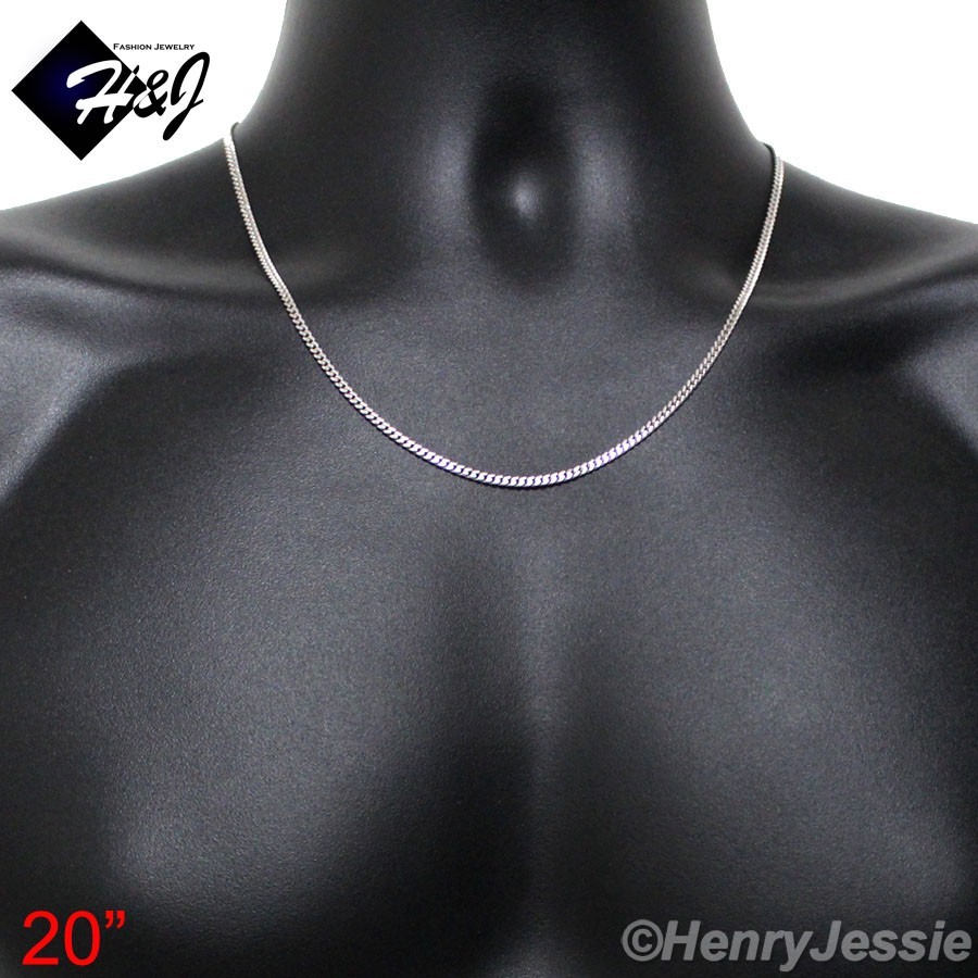 18″20″22“24″MEN 925 STERLING SILVER 3MM MIAMI CUBAN CURB LINK CHAIN NECKLACE*N25