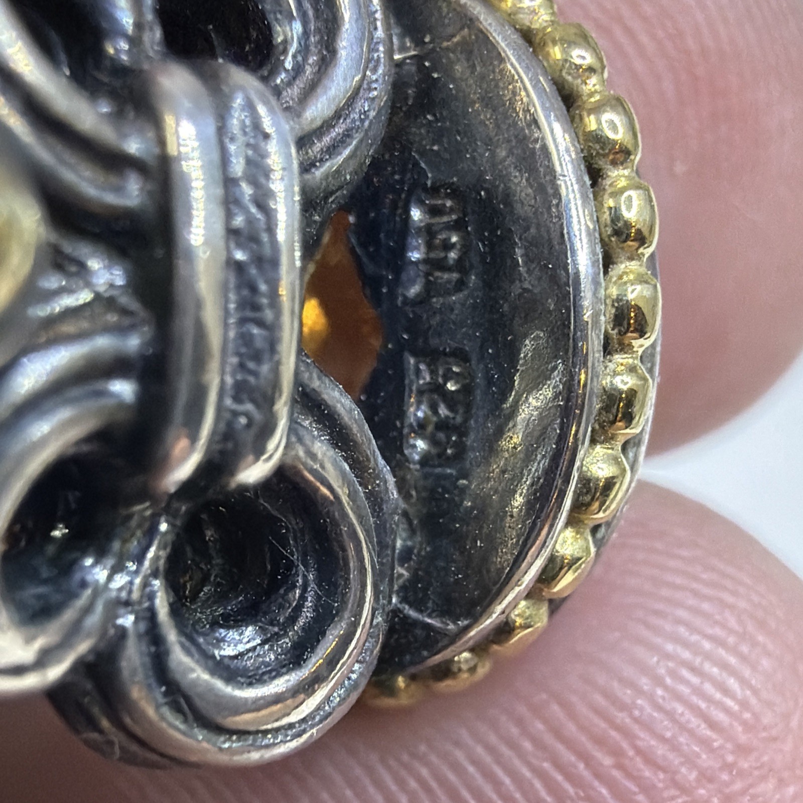Lagos Caviar 18k Gold & Sterling Silver Pendant – Citrine