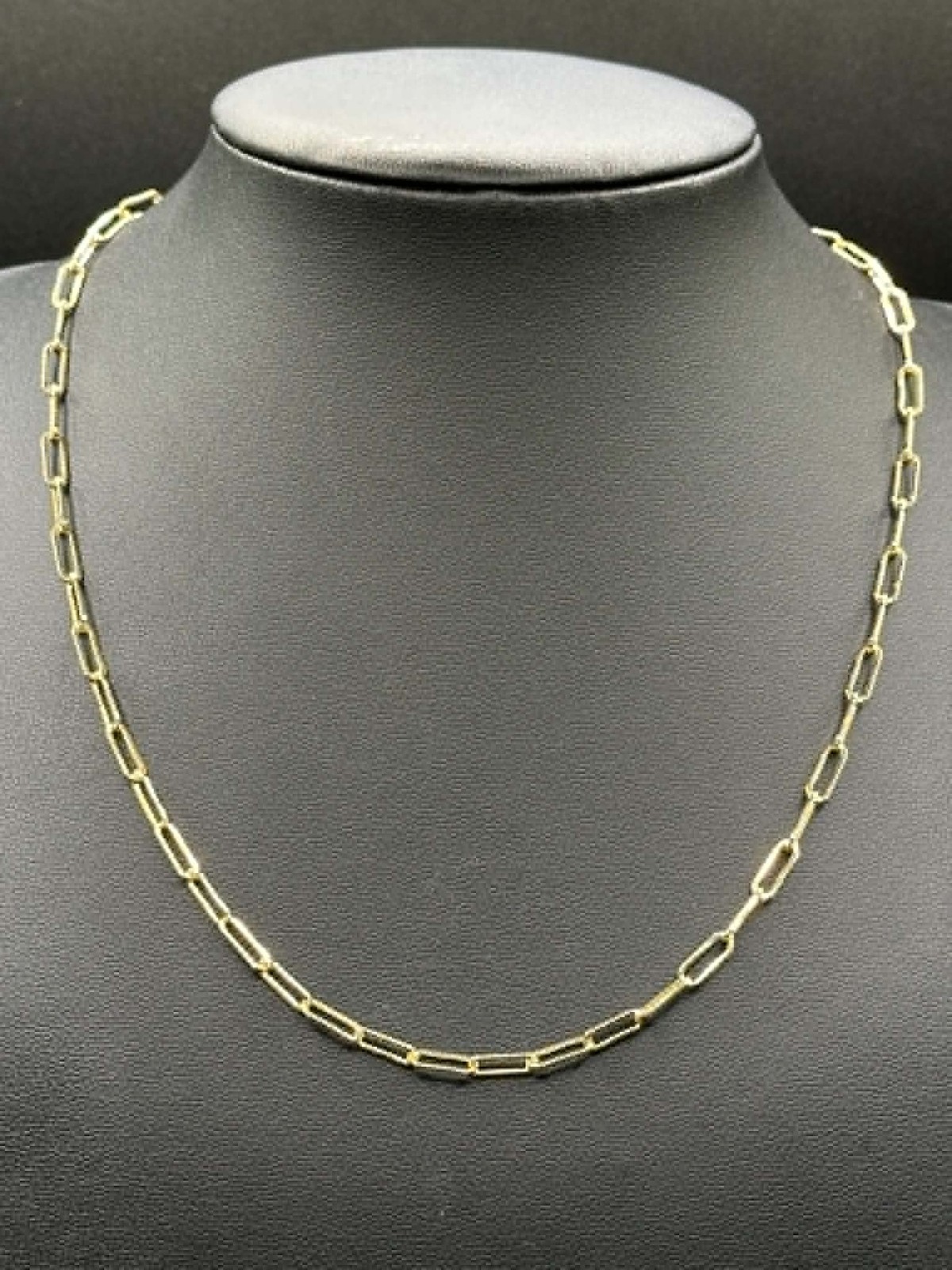 Ladies 18ct Yellow Gold Paperclip Link Necklace