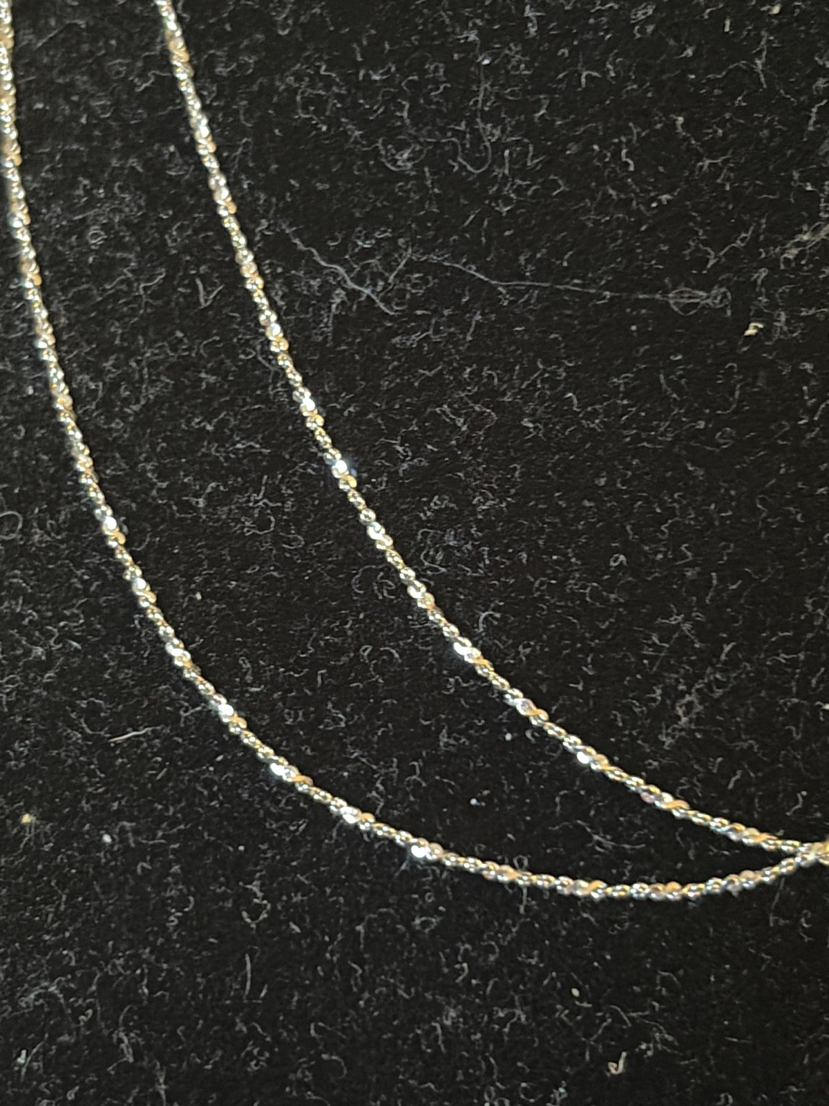 30″ Sterling Silver Delicate Twist Link Chain Necklace ND Italy NOS #13