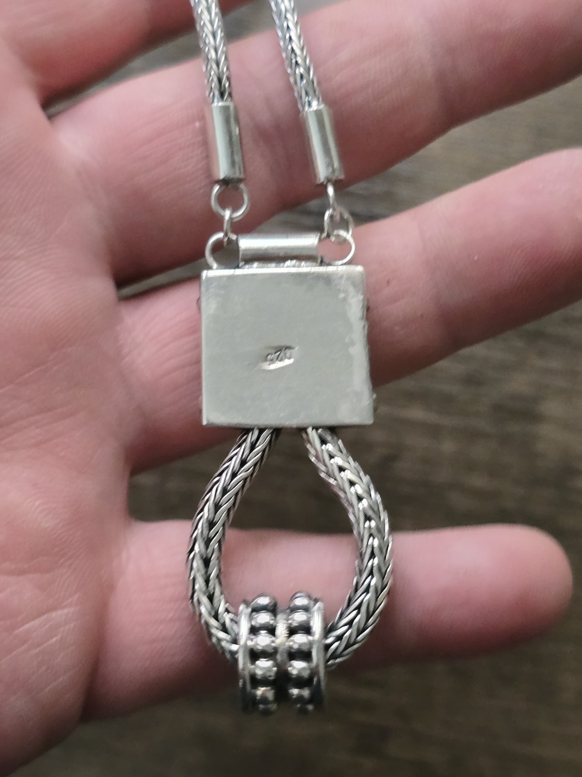 Sterling Silver Wheat Chain Lariat pendant necklace 16″ choker Collar S-hook