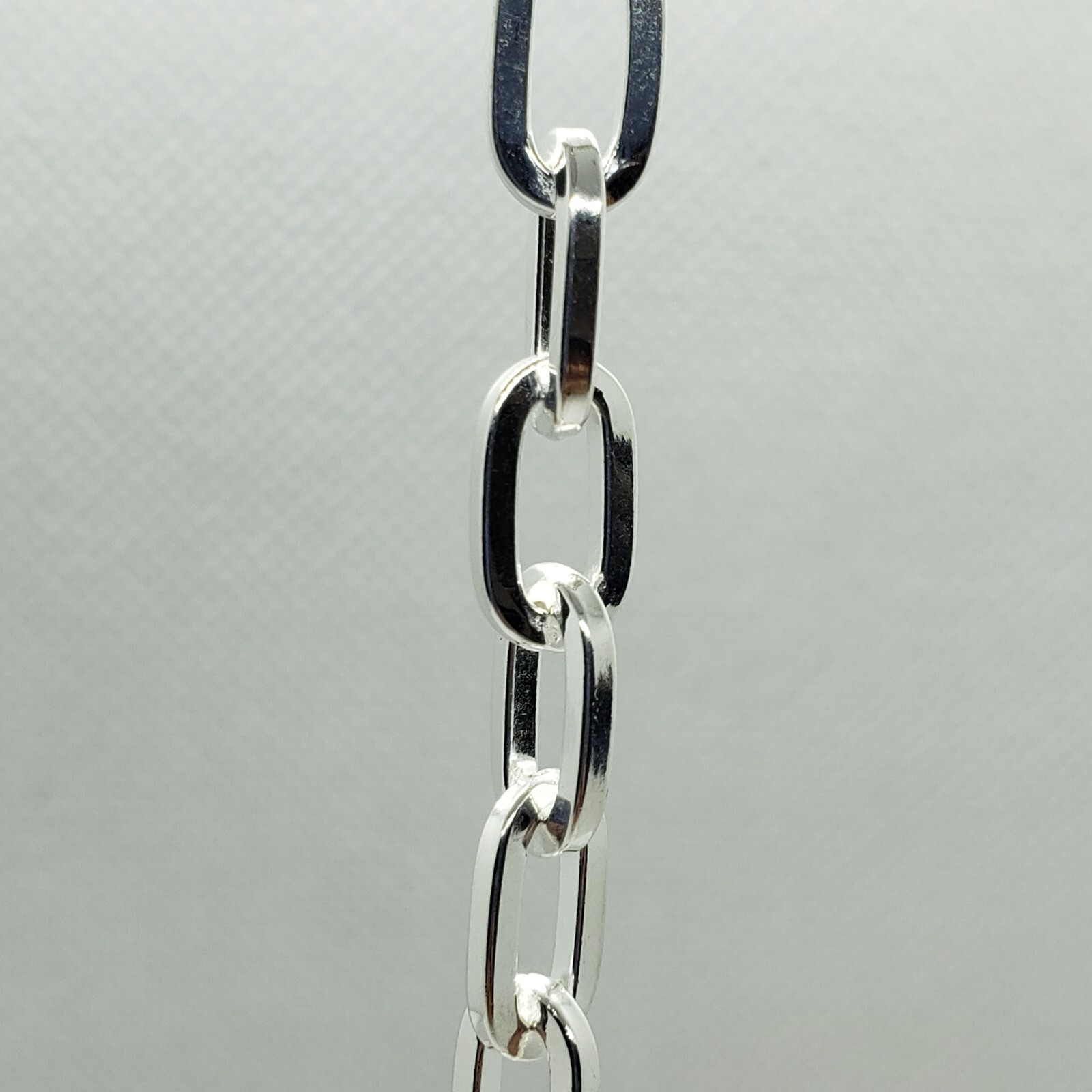 Sterling Silver Paperclip Cable Chain Necklace Bracelet Square Wire 6.5mm 7″~30″