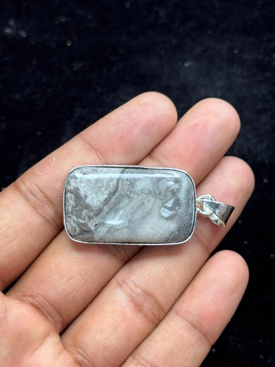 Natural Crazy Lace Agate 925 Sterling Silver Pendant Handmade Jewelry