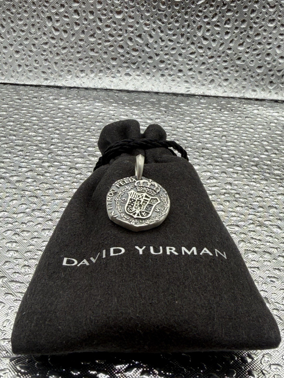 David Yurman Sterling Silver Shipwreck Coin Amulet Pendant