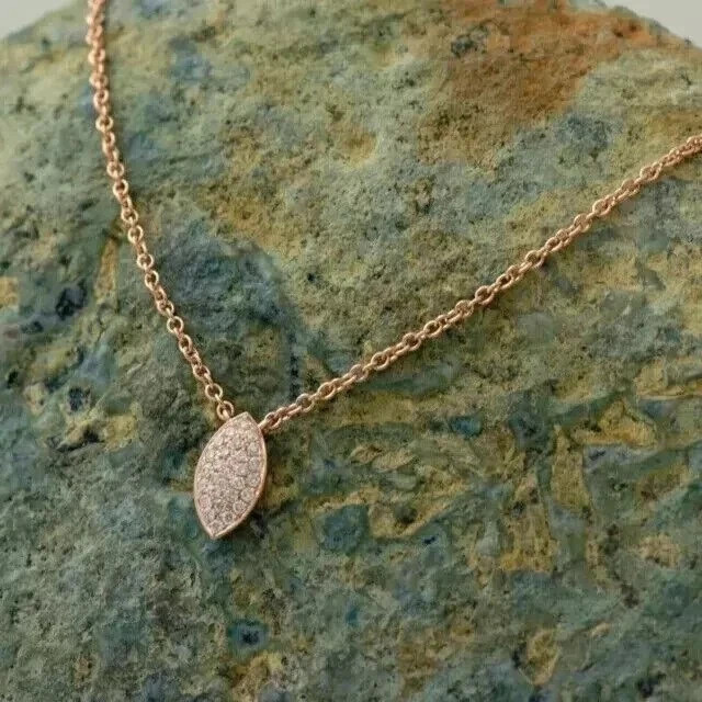1.00Ct Round Cut 14K Yellow Gold Plated Women’s Beauty Pendant Lab Grown Diamond