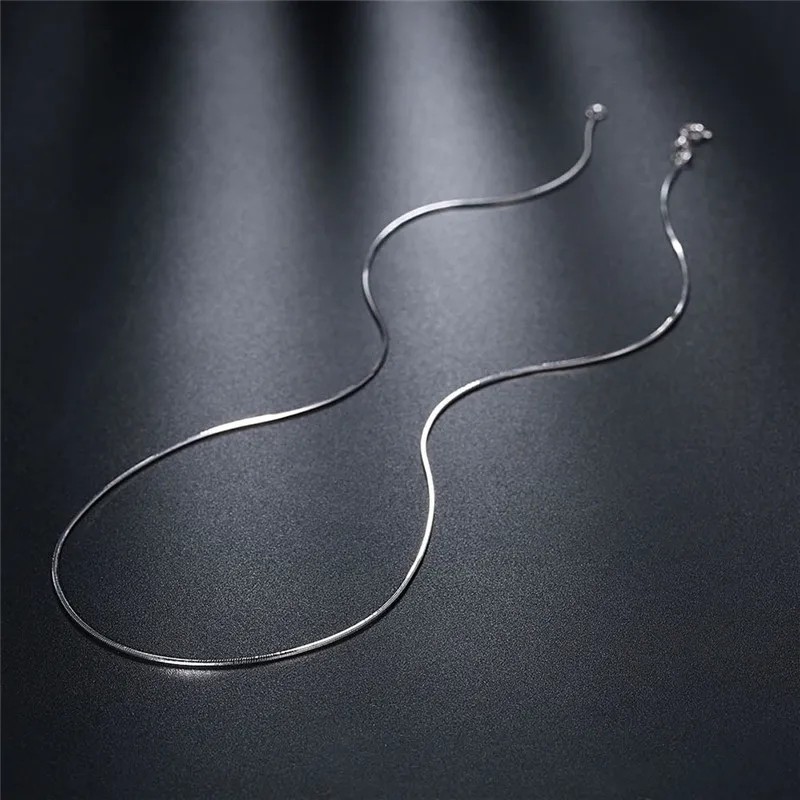 Men&Women’s 925 Sterling Silver Tarnish-Free Italian Snake Chain Necklace 16-24*