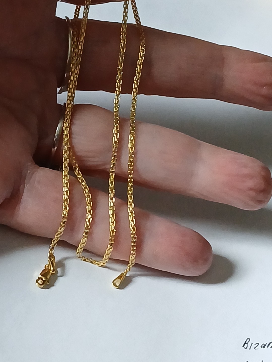 20″ 10k Yellow Gold Double Link Chain 1.5mm