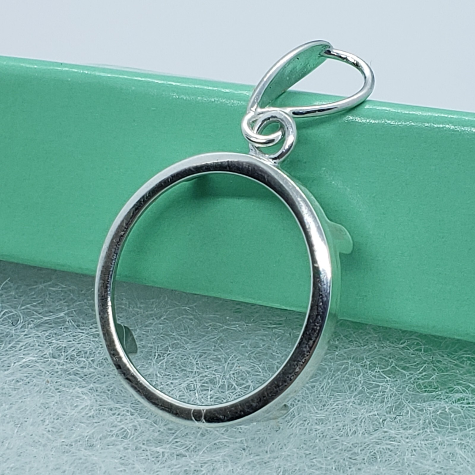 Sterling Silver Dime Bezel 18 mm Coins Prong Back Square Edge 10 Cent No Coin