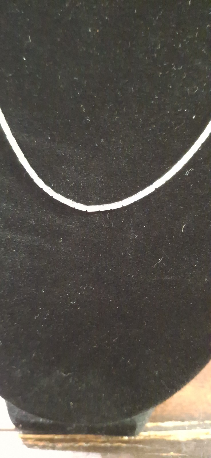 Silver Tone Box Chain Necklace with Spring Ring Closure Metal No Stone Style