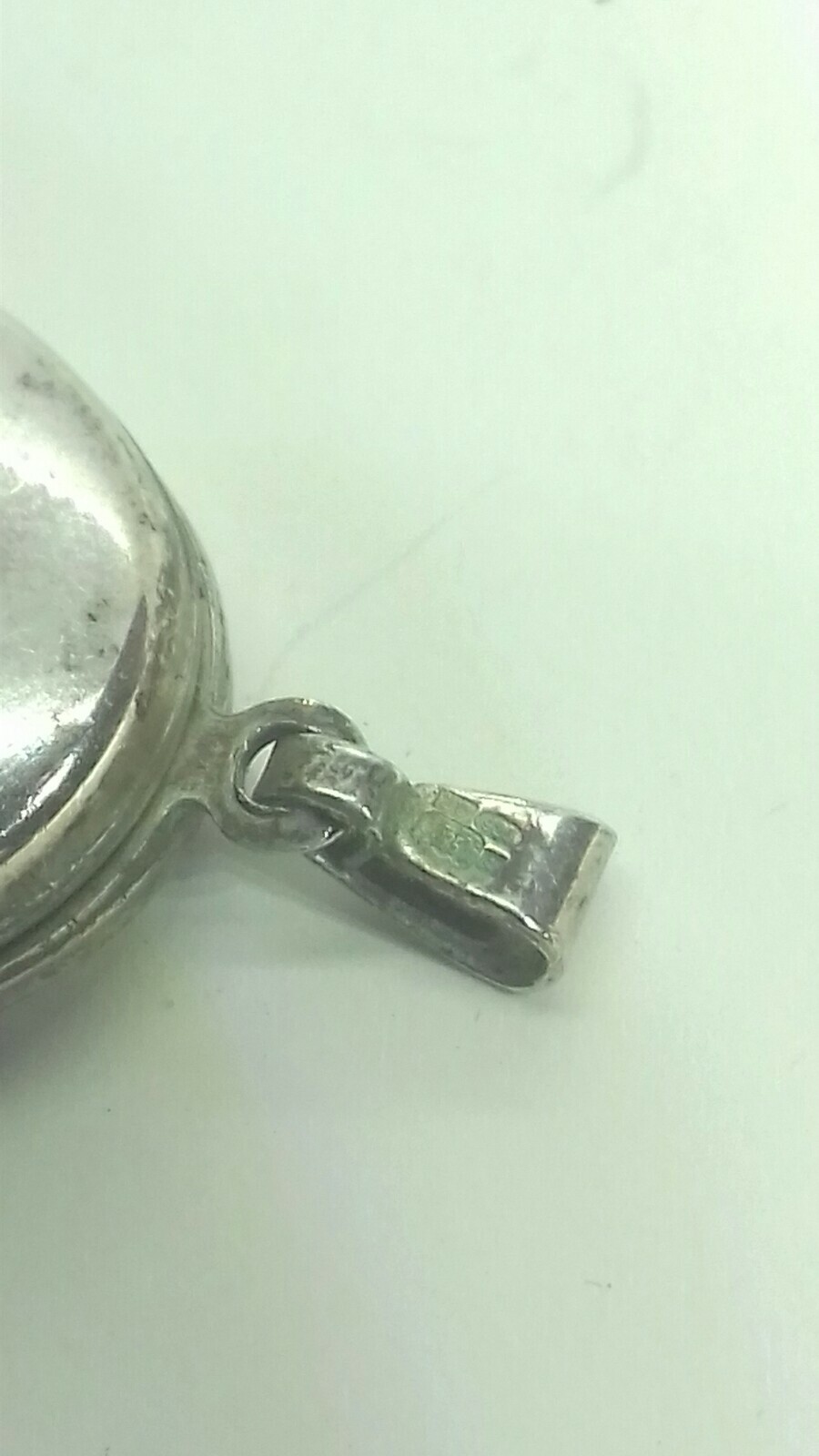 floral etched silver locket 925 marked