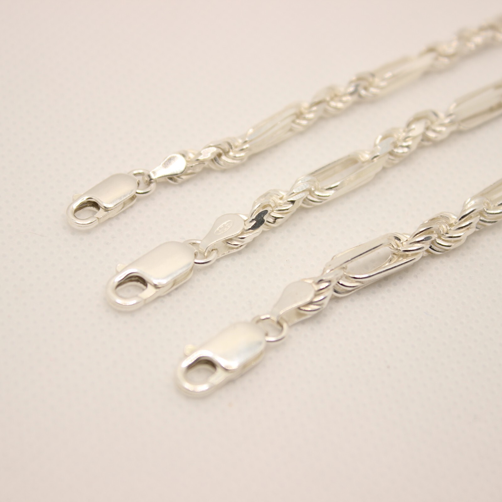 925 Sterling Silver Twisted Milano Figarope Chain Necklace (4mm~5mm/18″~28″)