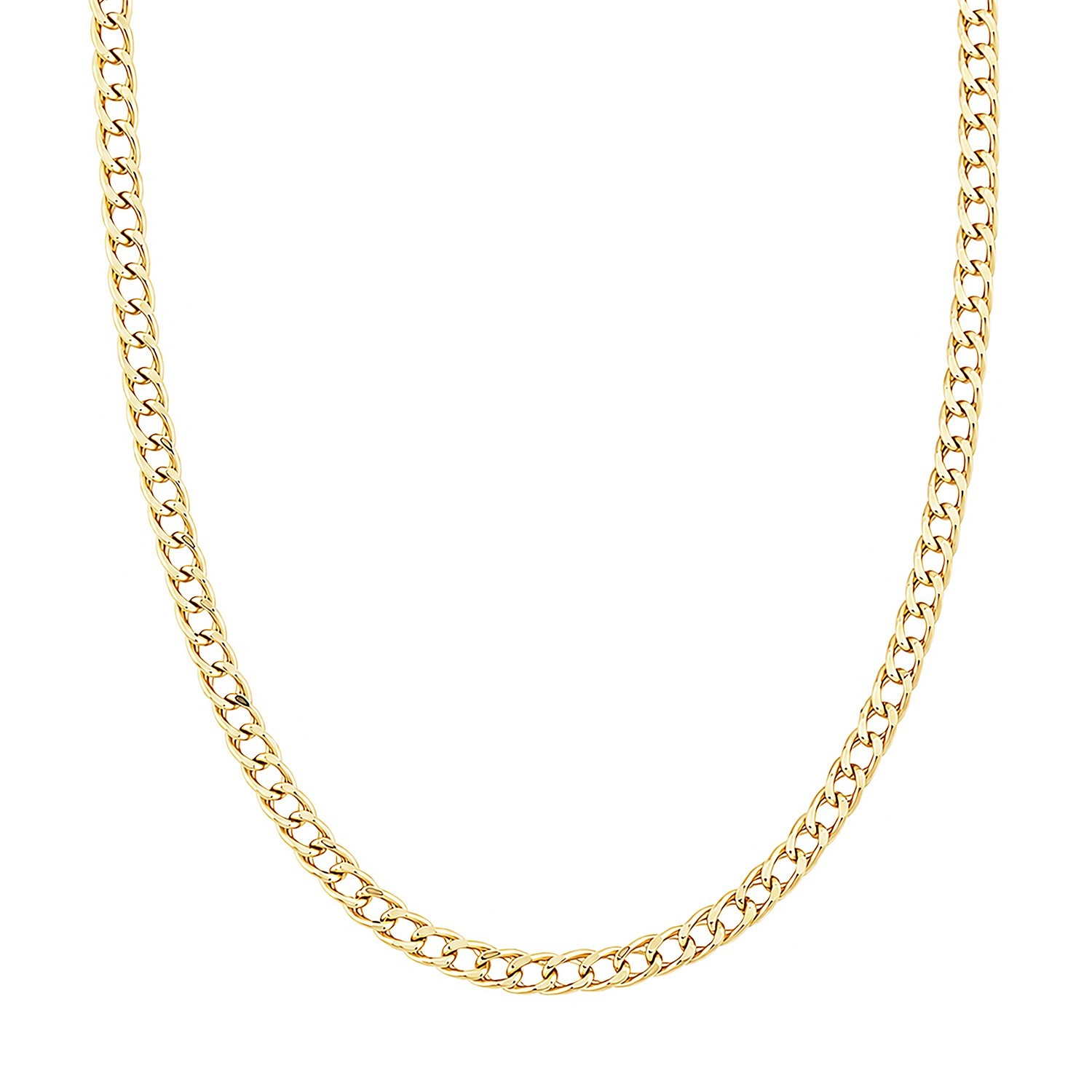 9ct Yellow Gold Fine Double Curb Chain 18″ Solid Gold Hallmarked Necklace