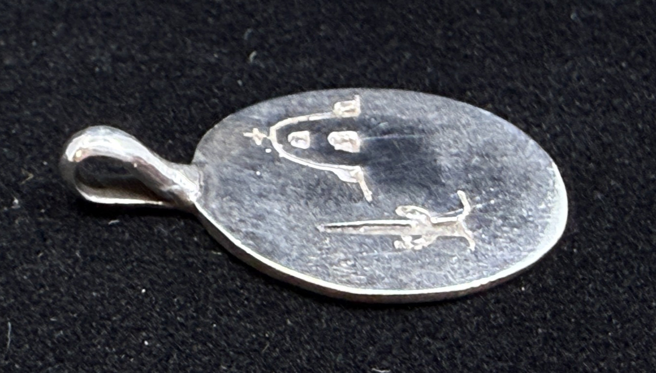 Sterling Silver Southwest Themed Pendant Mission Church Saguaro Cactus