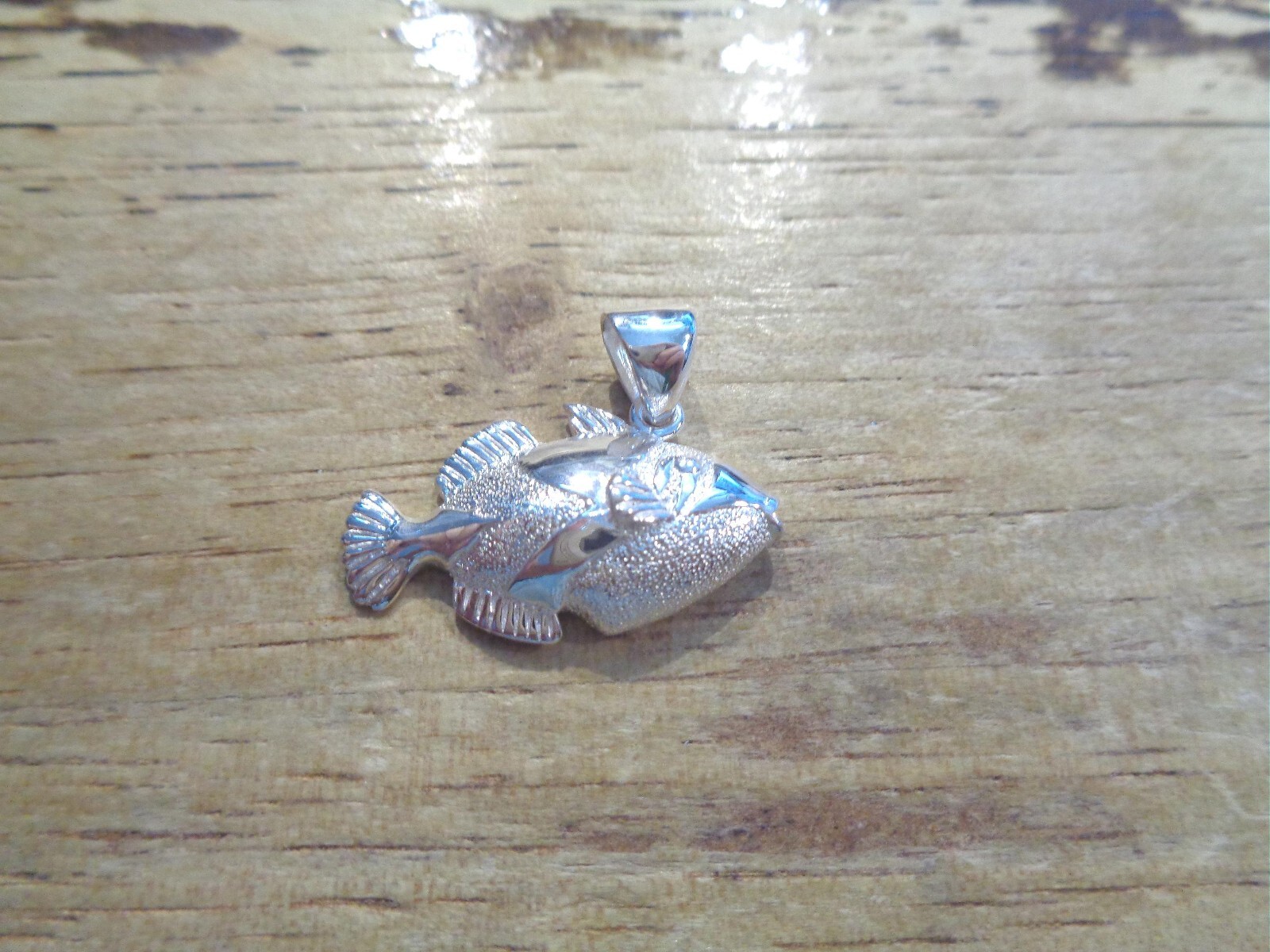 26MM SOLID 925 STER SILVER HAWAIIAN HUMUHUMUNUKUNUKUAPUAA TRIGGER FISH PENDANT
